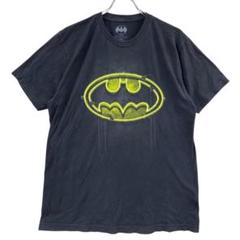 バットマン Tシャツ L DCコミック ネオン バットシグナル 黒【3804】