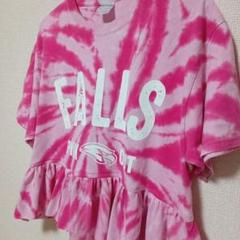 古着リメイクTシャツ　ダイダイピンク