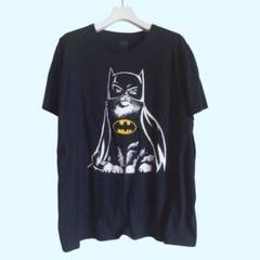 メンズ バットマン アニマル 猫X L ブラック 古着 半袖 Tシャツ