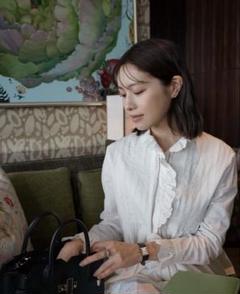 追加》【NOBLE×L'AUBE BLANC】楊柳フリル梯子刺繍ブラウス
