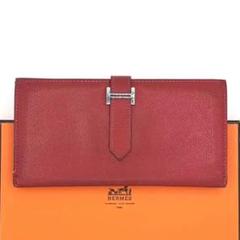 エルメス ベアンデュプリ ヴォーエプソン 長財布 ピンク　良品　高級　レディースのサムネイル