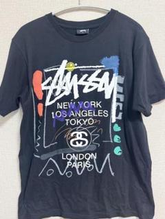 Stussy ブラック Tシャツ グラフィック