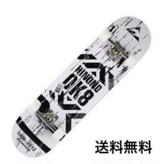 スケートボード 31インチ　スケボー 白　ABEC9ベアリング採用　OK8