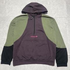 【希少】adidas ハーフジップ パーカー アノラック パープル M