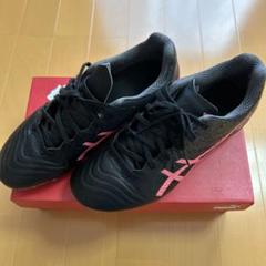 アシックス サッカーシューズ スパイク ブラック/ピンク 24cm