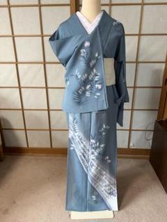 D225 夏着物　訪問着　蟹　流水　手描き　絽　正絹　極美品 D225 夏着物 訪問着 蟹 流水 手描き 絽 正絹 極美品 - メルカリ