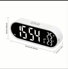 （新品）充電式デジタル目覚まし時計,LEDミラー,音声制御,2つのアラーム