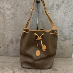 【TRUSSARDI】 トラサルディ 巾着 ブラウン 無地 ハンドバッグ