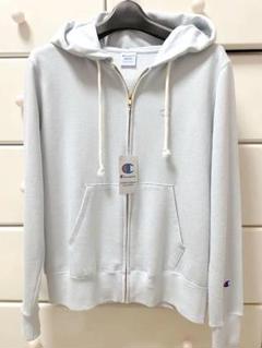 【新品】Champion（チャンピオン）スウェットジップアップパーカー Mブルーのサムネイル
