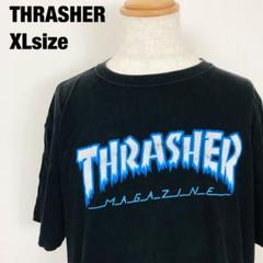THRASHER スラッシャー ロゴ 半袖 Tシャツ　大きめサイズ　H2