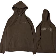 stussy ステューシー　プルオーバー パーカー　フーディ　茶色　バックログ