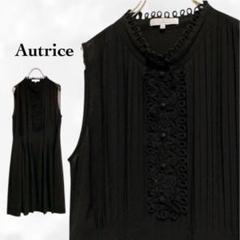 ワンピース『アウトリーチェ』【F】ブラック 黒　ノースリーブ　冠婚葬祭　上品