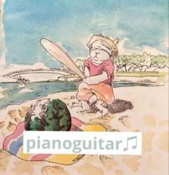 スイカ割りするうさぎ　イラスト　12×12cm
