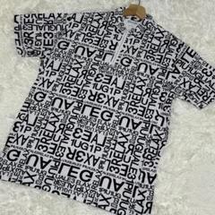 【未使用級】 1P1UGUALE3 ストレッチ素材 総柄ポロシャツ XL