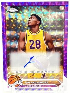 八村塁 Topps Chrome パープルリフラクター サインカード - メルカリ