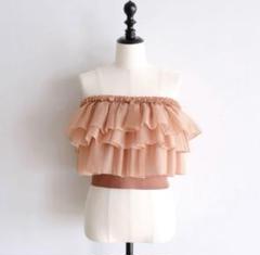 SeaRoomlynn シアーLacy Ribbonビスチェトップス ベージュ SeaRoomlynn シアーLacy Ribbonビスチェトップス ベージュ