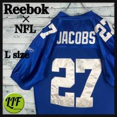 リーボック NFL 全刺繍 ジャイアンツ アメフトゲームシャツ L 5304