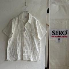 新品 SERO パッチワーク オープンカラーシャツ セロ ホワイト