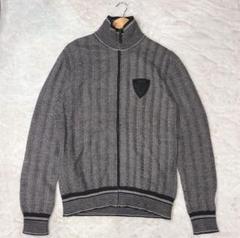 美品】GUCCI メンズドライバーズニット グレー GUCCIワッペン付
