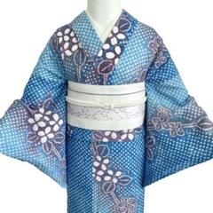 新品　未使用品　身丈164 紫陽花　有松絞り　絞り染め　絞り浴衣　 浴衣　NO7