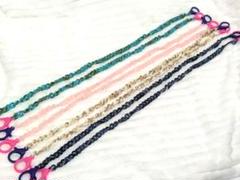 ハンドメイド　プラスチック製マスクストラップ　４色８本（用途は無限）