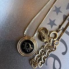 【Vintage Dior】ラウンドロゴ ネックレス　ディオール