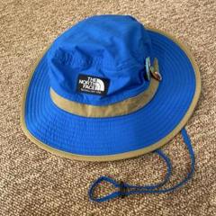 THE NORTH FACE アウトドアハット 青/ベージュ(ピンバッジ付き)