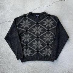 上質 90s ジャンセン ヴィンテージ古着 ウールニット ノルディックセーター