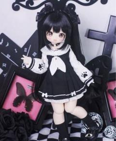 1/4サイズ ねこちゃん腕章 セーラー服 ピンク アウトフィット チョーカー 1/4サイズ ねこちゃん腕章 セーラー服 ブラック アウトフィット