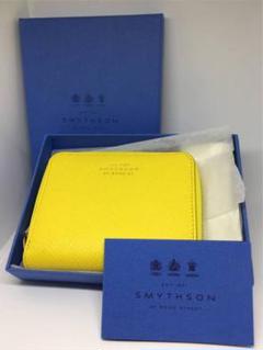 スマイソン SMYTHSON☆イエロー パナマ ジップコインケース