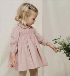 Amaia Kids - Falbala dress - Pink seersucker アマイアキッズ