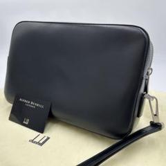 極美品】dunhill ダンヒル クラッチバッグ レザー 黒 ストラップ