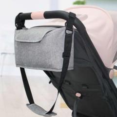 ベビーカーバッグ ママ キッズ 大容量 ショルダーバッグ 2WAY グレー