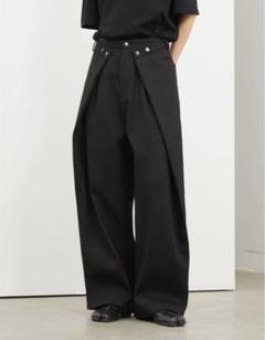 Dries Van Noten 24ss 黒ワイドスラックス　サイズ38 DRIES VAN NOTEN（ドリスヴァンノッテン）スラックス 黒 サイズ