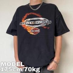 ハーレーダビッドソン Tシャツ ハーレーガール 00s USA製 黒 2XL