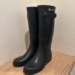 AIGLE ブラック 長靴 バックル付 36/23センチ AIGLE ブラック 長靴 バックル付 36/23センチ