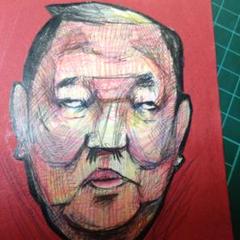 【ザビちゃん】【原画肉筆】“I am not ABE” “I am GEL”