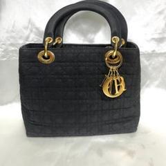 Christian Dior ショルダーバッグ ロゴチェーン べっ甲 ブラック Christian Dior べっ甲チェーンバックカナージュブラック系