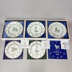 ヘレンド イヤープレート1999 6枚セット 白 ゴールド 緑 グレー オレンジ ヘレンド イヤープレート1999 6枚セット 白 ゴールド 緑 グレー
