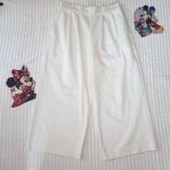 【イディット】✨良品✨パンツ ワイド シンプル ウエストゴム オフィス 上品 L