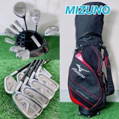 ミズノ　Mizuno T-ZOID キャディバッグ 黒赤　クラブ13本付き MIZUNO ミズノ ゴルフ キャディバッグ メンズ T-ZOID 5LJC179300