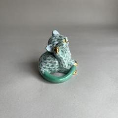 HERENDヘレンドフィギュリンフィッシュネットミントネズミ美品