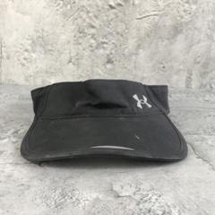 cy377古着　帽子　サンバイザー　黒　アンダーアーマ　90s Y2K