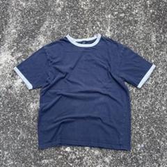 90s OLD GAP 半袖 リンガーTシャツ ネイビー 紺タグ 無地