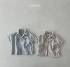 LALA LAND 半袖シャツ ストライプ XL