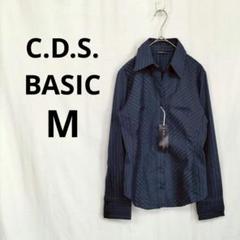 【タグ付新古品】 シーディーエスベーシック ▶ スキッパーシャツ M 紺