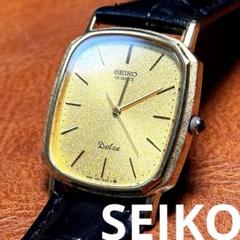 A31希少 稼動品 SEIKO DOLCE スクエア型 80年代ヴィンテージ