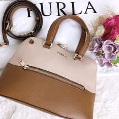 FURLA バイカラー ハンドバッグ ショルダーバッグ