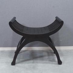F040⭐️美品⭐️アンティーク 本革鋲打ちスツール カルティニチェア