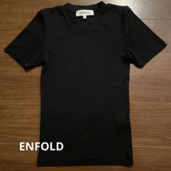 【ENFOLD/エンフォルド】変形 アシンメトリー Tシャツ ブラック 25SS】ENFOLD エンフォルド / FLOWER SLEEVE T-SHIRT / Tシャツ